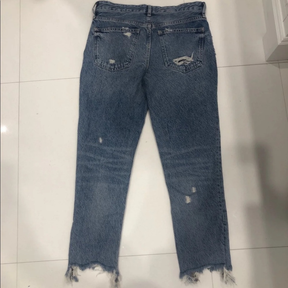 Free People light wash ripped jeans